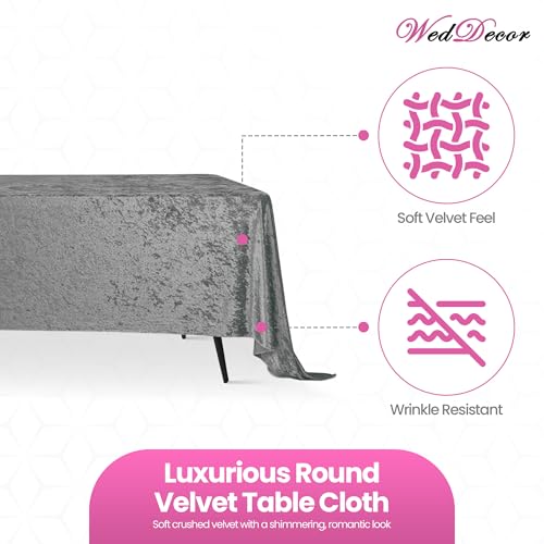 Nappe rectangulaire velours écrasé argenté grand format fête
