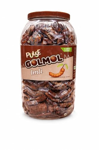 Image of PULSE Golmol Imli Candy | Tangy Tamarind Flavour with Chatpata Masala | Sweet & Sour Desi Imli Candy for Kids & Adults (Pack of 145 Candies)