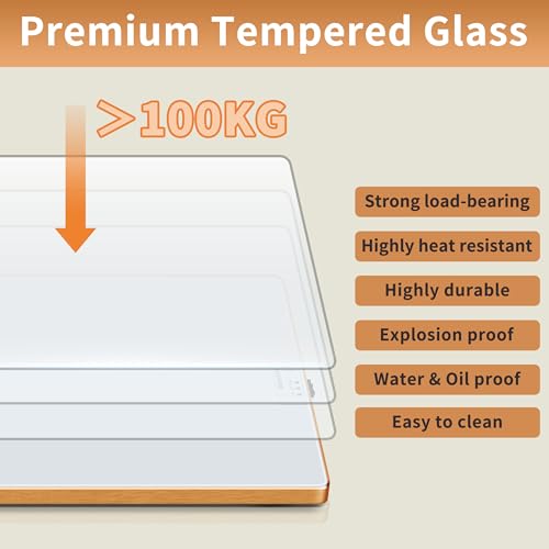 Image of Electric Warming Tray,Extralong 59 inchx12 inch,Tempered Glass Warming Mat for Food | Keep Food Warm,Food Warmers For Parties Buffet Daily Gatherings,Temperature Adjustable,With Thermostat,Full Surface Heating