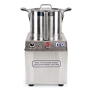 – 550W Electric 4L Stainless-Steel, Commercial Grade Food Chopper Processor Machine – Kitchen Fritter – 1400RPM High Output with Removable Blades – CE Certified
