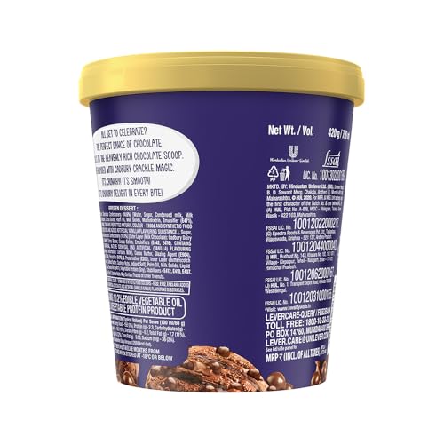 Image of Kwality Wall's Cadbury Crackle Frozen Dessert Tub, 700ml