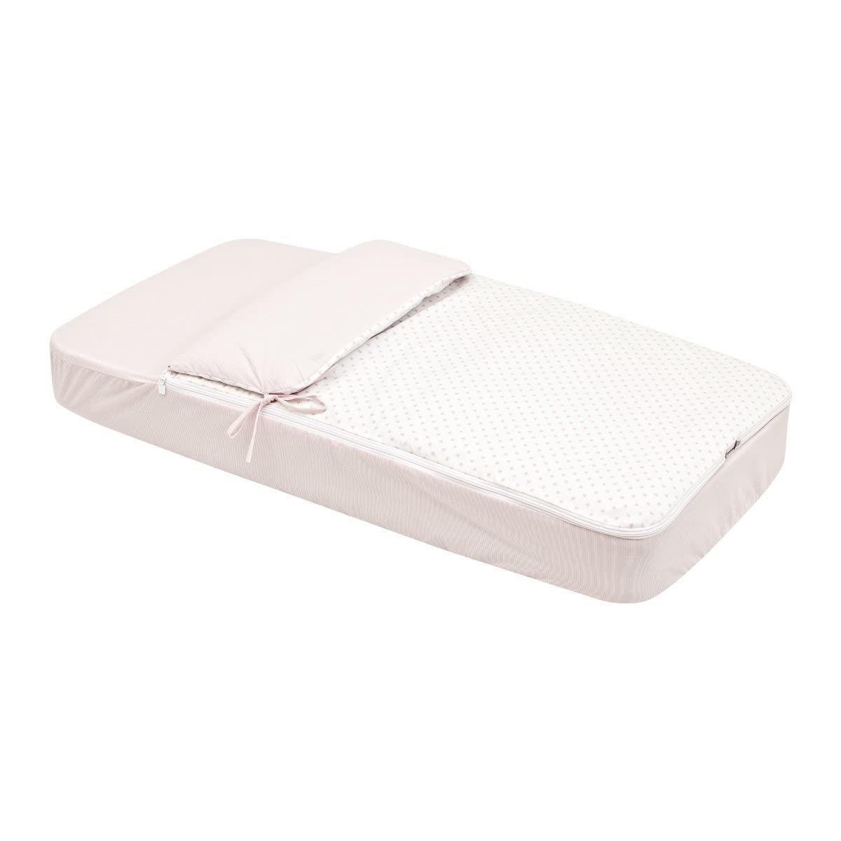 Cambrass - Saco Cuna nórdico con Cremallera - Ropa de Cuna Ajustable con Gomas - Saco de Dormir bebé desenfundable Sirve Tanto para Verano como para Invierno - Merlo crudo 60x120x3 cm — view 24