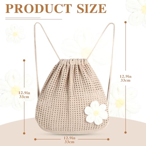 Bolso Tote de Crochet Estilo Hippie para Mujer miniatura 6