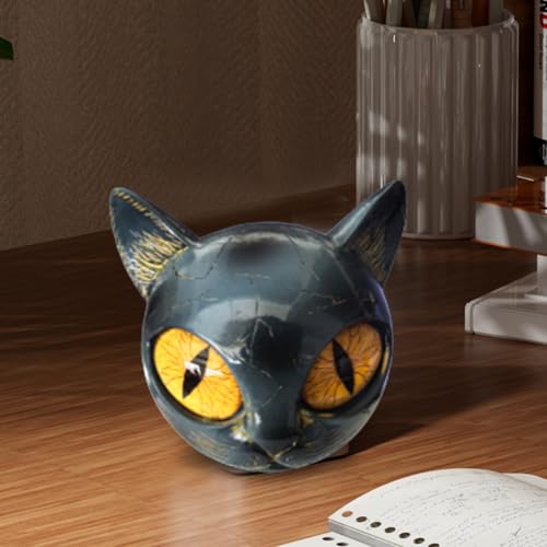 Statue chat noir pour table basse ou terrasse couverte design