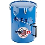 MirOil 30L 6 Gallon Oil Disposal Caddy with Lid Lock, Safe Storage & Transport of Up to 6 Gal of Polishing/Frying Oil, Utility Pail with Heat Shield Fitted Handle, Food Compatible Interior Coating