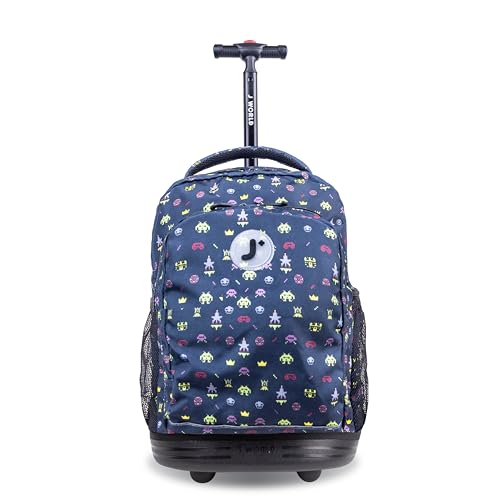 Image of J World Sunny Rolling Backpack for Kids. Roller Bag With Wheels, Game