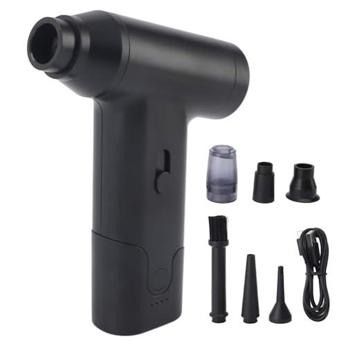Gearwell Turbo Jet Fan, mini soplador de aire eléctrico de mano con cuerpo de aleación de aluminio para detalles de automóviles y limpieza de teclados