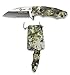 K25 - 32466, Cuchillo de Cuello, Hoja 7 cm. Titanium, Mango G 10, Funda Kydex, Green Camo, Herramienta para Caza, Pesca, Camping, Outdoor, Supervivencia y Bushcraft