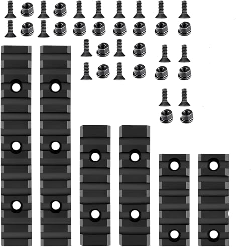 Gotical Single Picatinny Rail, 6 Items Combo (5, 7, 13 Slots Rail- 2 PCS Each)