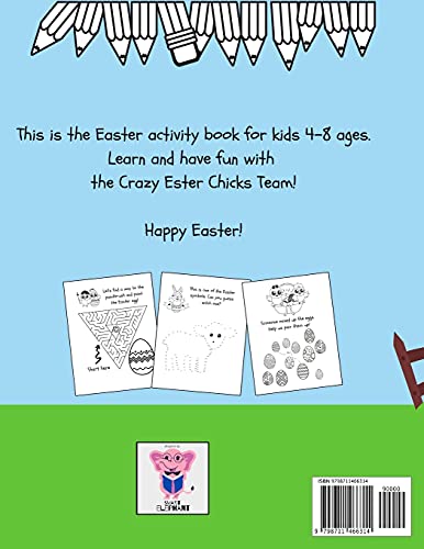 Crazy Easter Activity Book: For Kids ages 4-8 | Mazes, Puzzles, Dot to Dot, Coloring, Word Search and More | Lern & Fun Workbook for Children 6-8 image 4