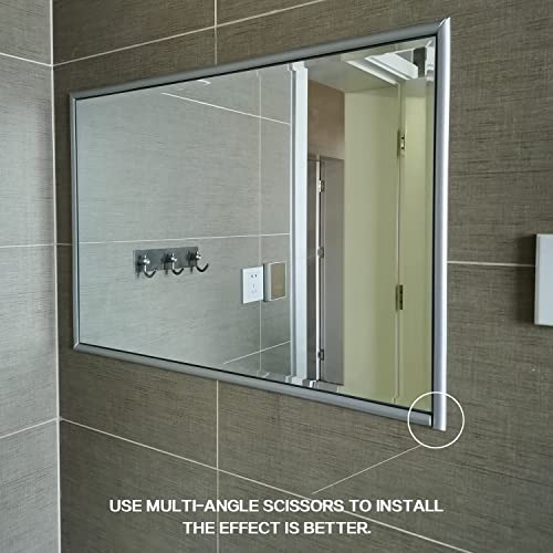 10Ft New Backsplash Tile Edge Trim,Peel And Stick Tile Trim Edging,Self Adhesive Flexible Tile Liner,Border & Countertop Decoration For Kitchen And Bathroom Backsplash (Silver) #TOP4