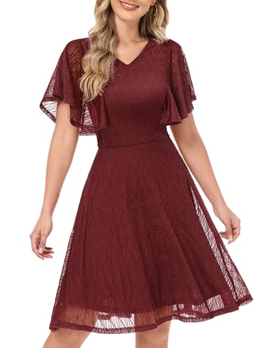 Wedtrend Women's Formal Dresses Flutter Sleeves Wedding Guest Dress A-line Flowy Cocktail Dresses...