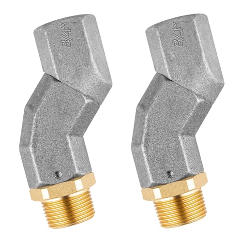Ojtrtdr 2PCS 3/4 Inch Fuel Hose Swivel 360 Degree Swivel with NPT Fitting for Fuel Transfer Pumps Fuel Nozzles Used as a Connector for Fuel Hose For Automotive Refueling Multi-Plane Fuel Plane