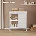 YeTom Changing Table Dresser, Baby Dresser with 3 Fabric Drawers and 2 Shelves, Multi-Functional Baby Changing Table with Pad, Classic Nursery Dresser, Diaper Changing Station for Nursery, White