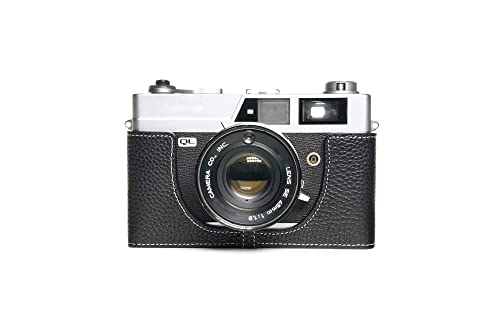 TP Original CANON Canonet QL17 QL19 専用 ブルタイプ 本革 ボディケース 黒色