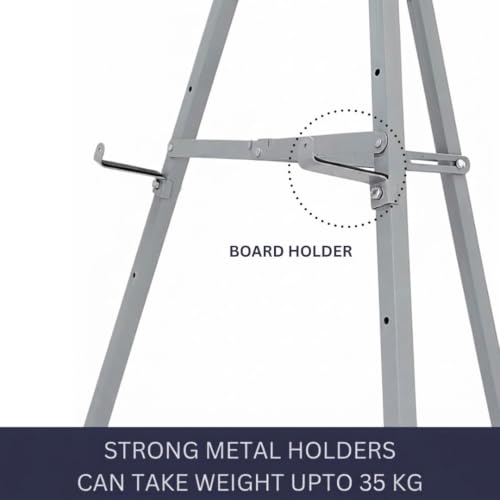 Image of 5FT Heavy Duty Adjustable Folding Display Easel Stand Grey