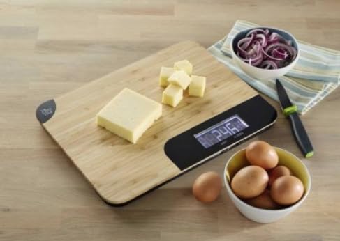Miniatura 5 de JOCCA - Tabla de Cortar de Cocina de Bambú con Báscula Integrada, Tabla Báscula 2 en 1 con Pantalla LED, Bambú Higiénico, 35x26x2'5cm