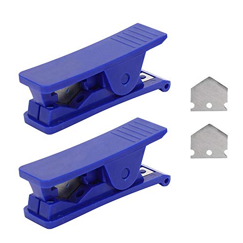 VGEBY 2Pcs Pipe Cutter, Mountain Bike Plastic Pipe and Tubing Cutter Scissors Hose Cutter Cutting Tool, Blue, 80×30×25mm - Image 2