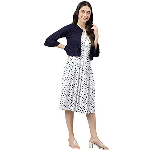 Image of DEEBACO Women Floral Printed Shrug Dress