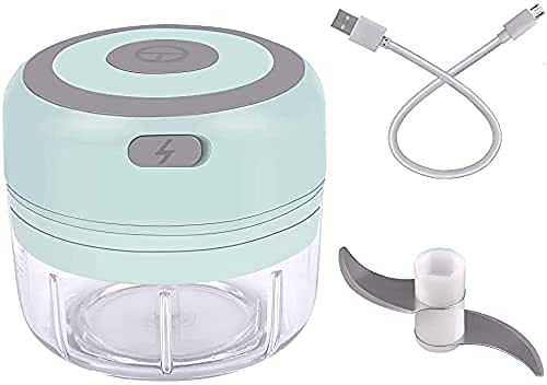 PayPin USB Electric Mini Garlic Chopper Mincer, Portable Cordless Grinder Small Food Processor for Onion/Ginger/Pepper/Nuts/Meat Mini Food[MULTICOLOR]