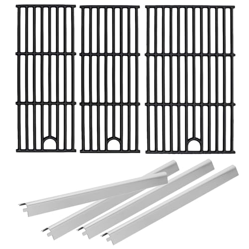 17 inch Grill Grate & Heat Plate for Charbroil Performance 4 Burner Grill 463354021 463365522 463352521 463366022 463351221 G426-0005-W1, Cooking Grate for Charbroil Grill Replacement Parts 4 Burner