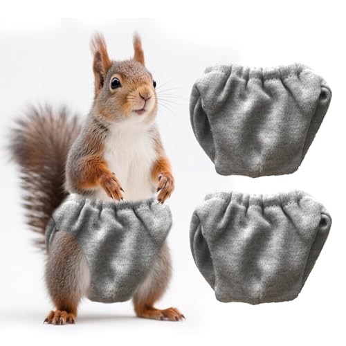 Lot de 2 couches réglables lavables spécialement conçues pour une utilisation sur les écureuils de compagnie et cochons d'Inde de petite et moyenne taille...