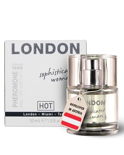 HOT Pheromone Parfum London Woman 30 ml I Femininer Duft mit vielschichtigen Duftnoten & geruchsneutralen Pheromonen I Für unbeschreibliche Anziehungskraft I Parfum Damen