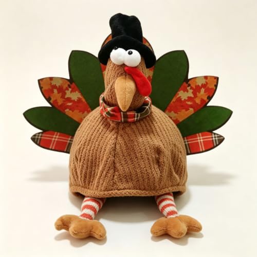 HBDHEJL Roasted Turkey Hat for Adult Funny Thanksgiving Costume Dress Up Hats | Men Women Roasted Turkey Hat, Soft Plush Winter Warm Novelty Headwear, for Thanksgiving Party, Holiday Cosplay - image 8