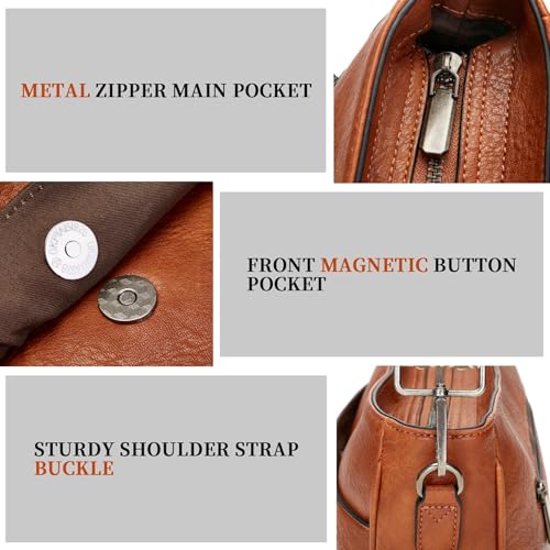 Image of 2PCS /Set Crossbody Bags for Women,Vegan Leather Hobo Purse Wallet For Women Set,Shoulder Bags With 2 Adjustable Strap