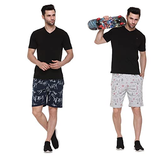 Image of Men's Cotton Sports Shorts with Zipper Pocket (Pack of 2)