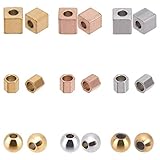 Abstandsperlen - Diese Metallperlen werden mit einer Plastikbox geliefert, einfach für perlenzubehör zu machen, Sie können Ihre individuellen und unverwechselbaren Ohrringe machen, Armbänder, Halsketten und andere Modeschmuck.