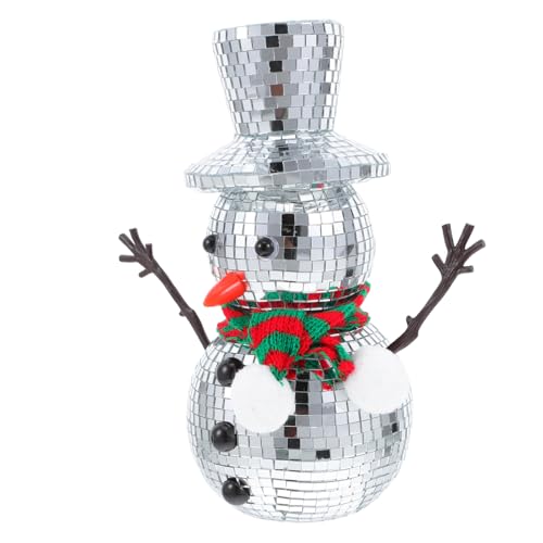 Bonhomme de neige miroir decoration Noel miniature scintillante