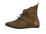  CP-Schuhe Mittelalter Schuhe Halbstiefel aus Rauhleder (46)