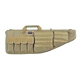 Pousutong G.P.S. 35' Tactical Padded Soft Case with External Case | Tan | Secure, Durable, Stain-Resistant Storage Range Bag with Shoulder Strap