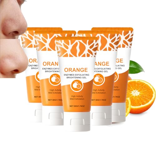 Gel exfoliant visage et corps à l'orange et vitamine C pour une peau éclatante (Lot de 5)