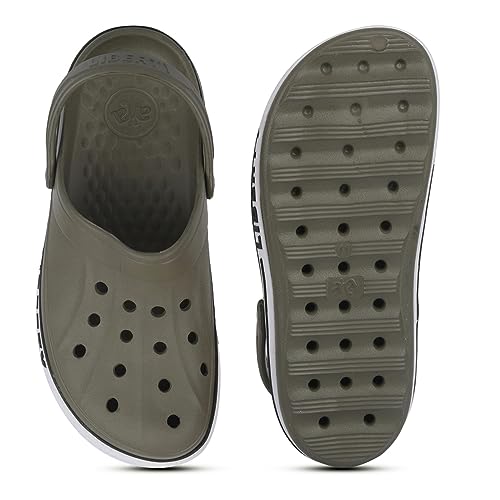 Image of Liberty A-HA LITEWALK Clogs for Men Black, Navy Blue, Green, Grey, Blue, Khaki & Off White | Casual Slip-On Slingback Clog for Walking & Outdoor Use
