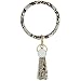Creative Wristlet Keychain Bracelet Bangle Keyring, Various Colors Large Circle Key Ring Leather Tassel Bracelet Holder For Women Girl (Snakeskin)