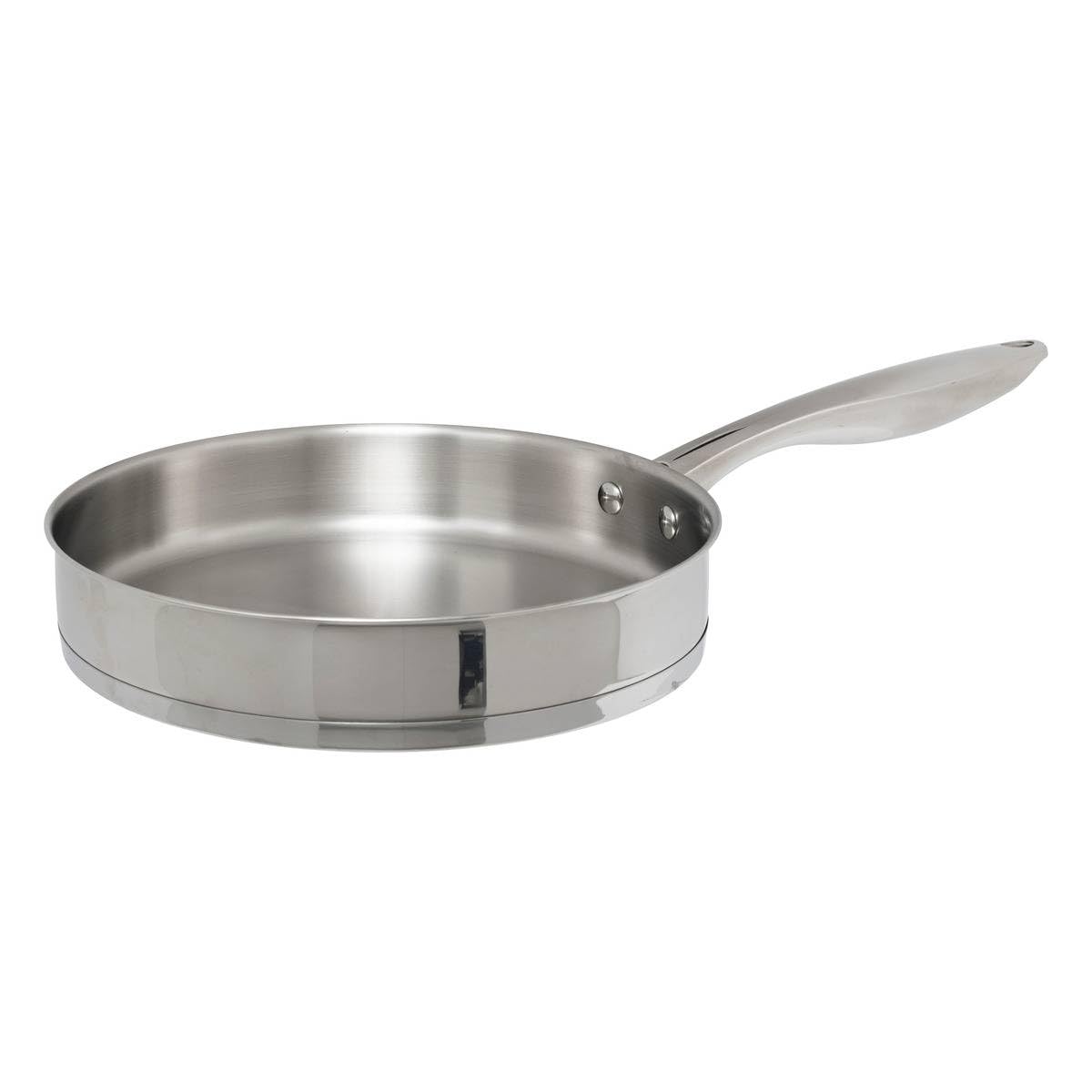 Five - Sauteuse en INOX Haute qualité avec Couvercle en Verre D 28 cm Tous Feux y Compris Induction