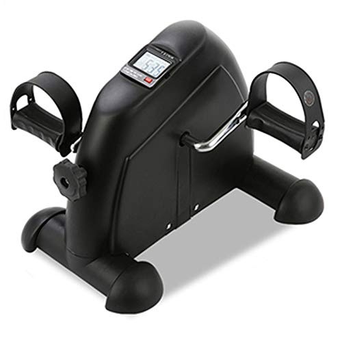 Portable Mini Bike Desk Exercise Home Office Mini Peddle Bike with Adjustable Resistance and Screen for Leg Arm Workout (Color : Black)