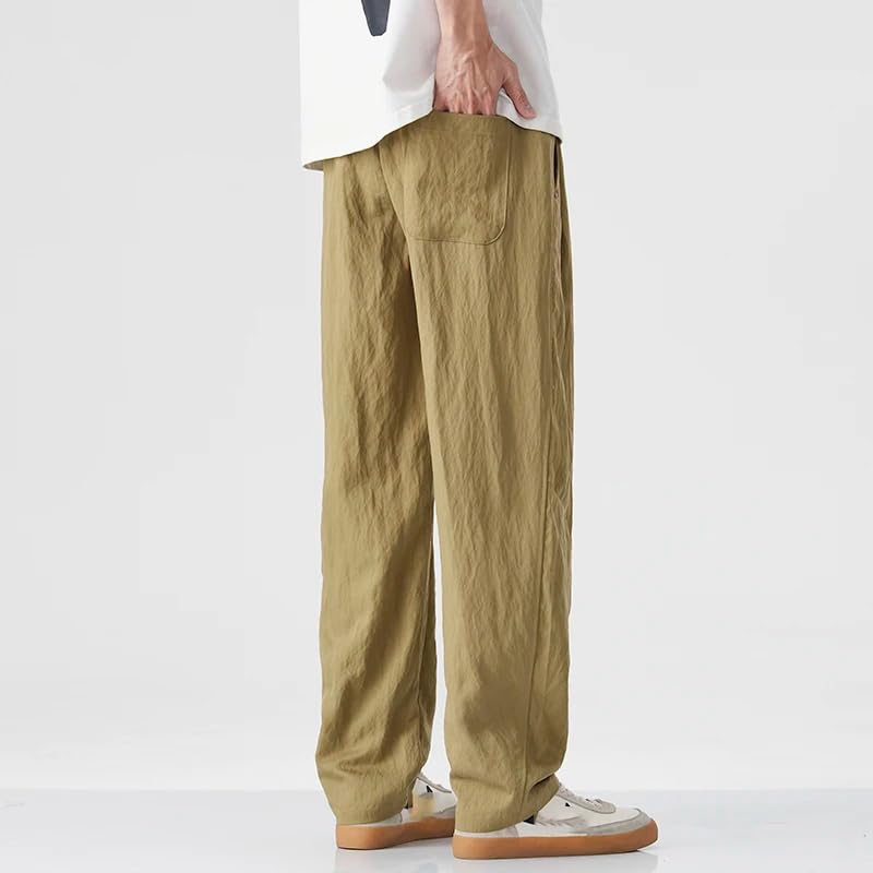 Spring Summer Men's Stretch Slim Straight Casual Pants Sports Trousers3