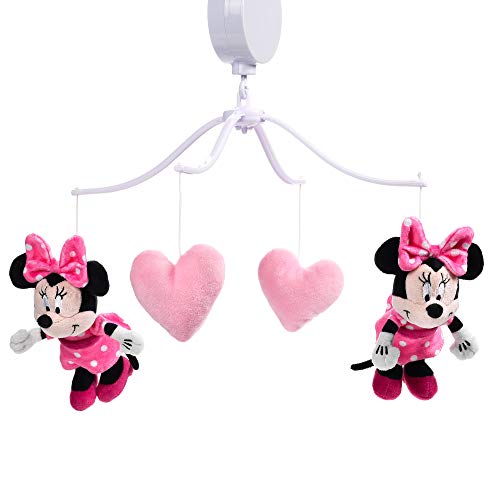 MUSICAL BABY PRODUCT Lambs & Ivy Disney Baby Minnie Mouse Love Pink Musical Baby Crib Mobile Soother