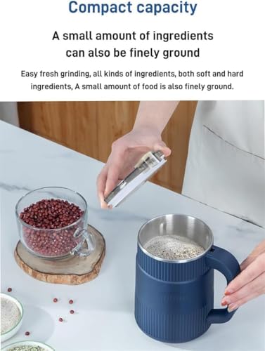 Image of Portable Electric Coffee Grinder for Grinding Dry Herbs, Coffee, Stainless Steel Herbs Spices Nuts Grain Coffee Grinder