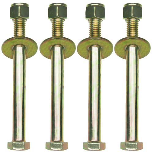 Image of 5 /8 inch x 6-1 /2 inch Hex Head Bolt by Color Galvanization with Nylon Lock nut and Large Size Washer Assortment Kit,Alloy Steel,Grade 5.(4pcs Pack). by Metalsuberg