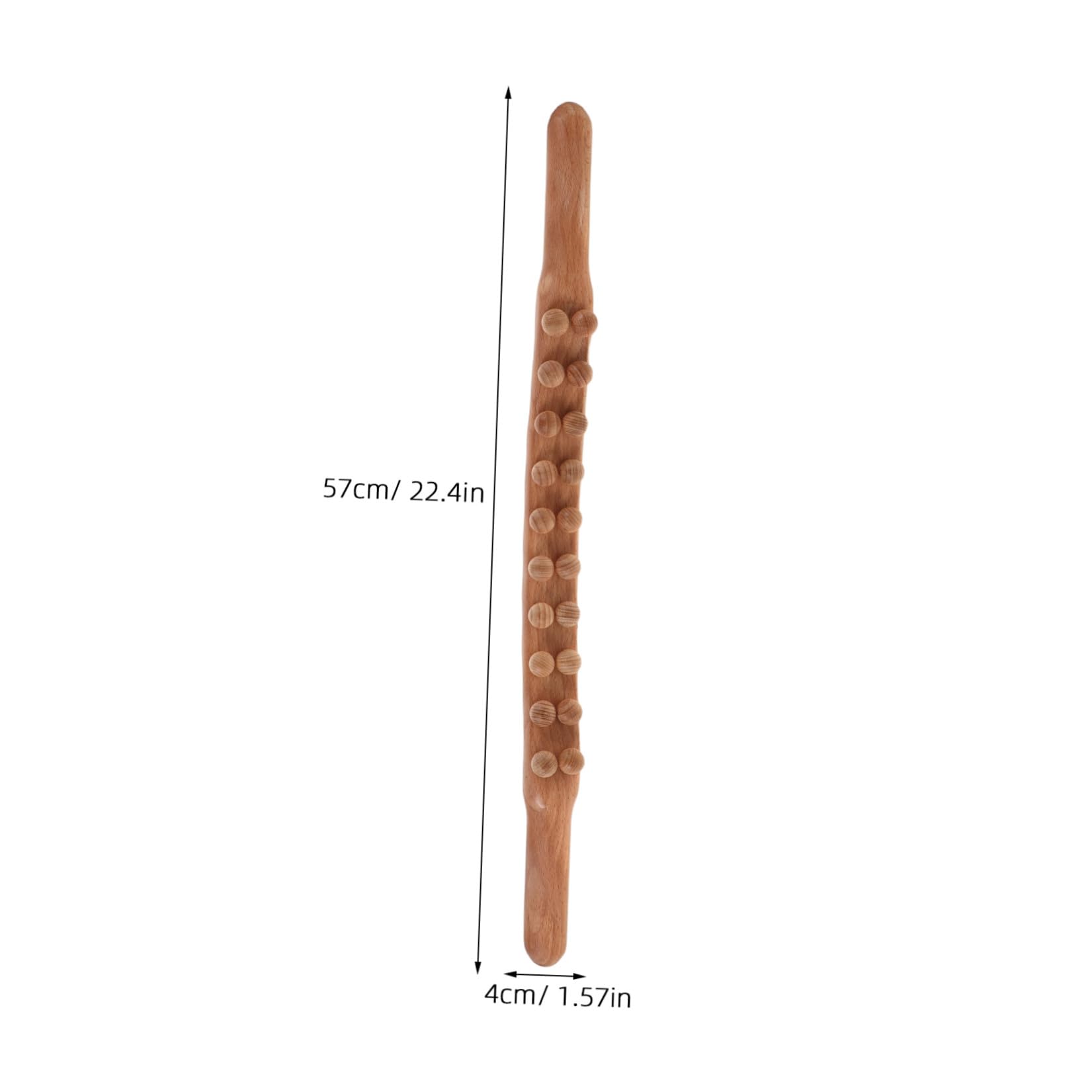 Baluue 2pezzi Rullo Massaggio Doppio Ordine Perle Carbonizzate Strumento Gua Sha per Corpo e Legno Naturale per Rilassamento Muscolare e Termoterapia