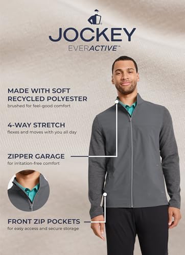 Jockey Men's Activewear EVERACTIVE Mixed Media Jacket3
