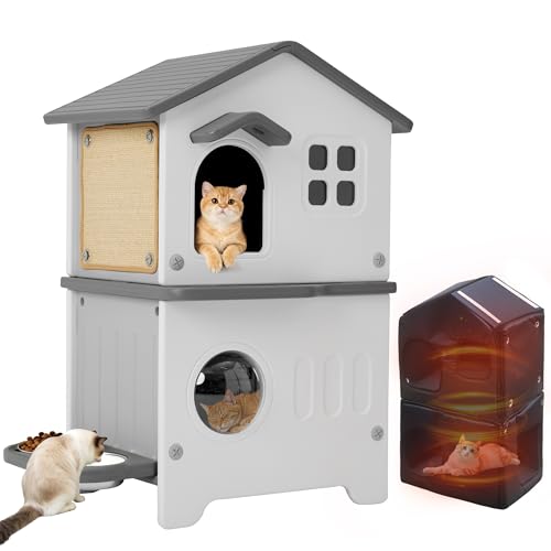 Rockever 2-Story Outdoor Cat House