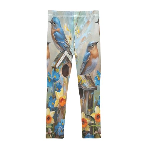 Toddler Girls Leggings Printed Yoga Pants Leggings Two Bird Family for Kids2