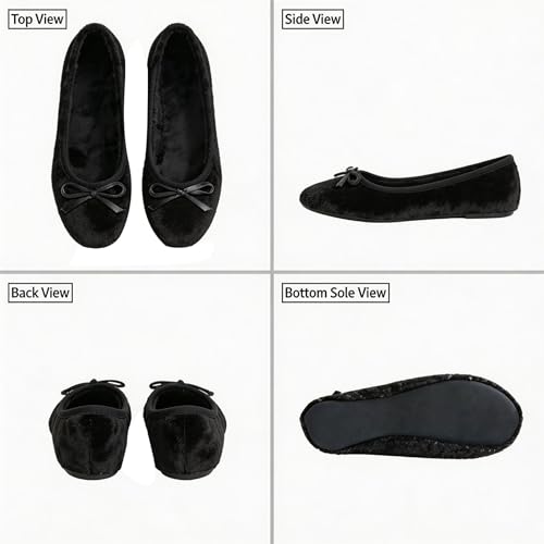 Image of Women's Foldable Ballet Flats - Portable Flat Shoes for Travel and Wedding that Fit in Your Purse