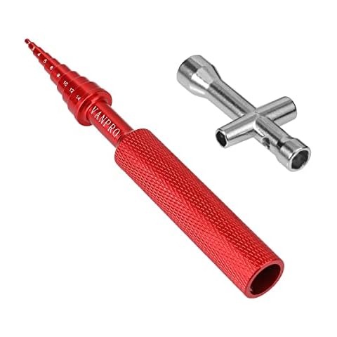 Vanpro Skateboard Bearing RC Ball Bearing Driver Install Remove Tool RC Model Electric Skateboard Mini Cross Tool Set Aluminum Bearing Removal Tool (Red) Cover