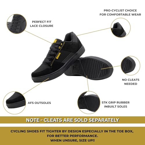 Image of Tommaso Men's Mountain Bike Shoes - Comfortable MTB Cycling Shoes for Trail, Gravel, BMX & Casual Riding - Non-Cleat Cycling Sneakers